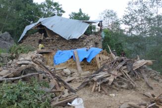 Nepal - completely damaged small hamlets