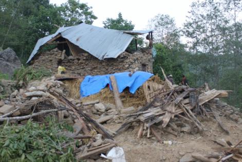 Nepal - completely damaged small hamlets